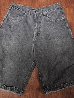Men's FUBU Black Faded Denim Jeans Shorts